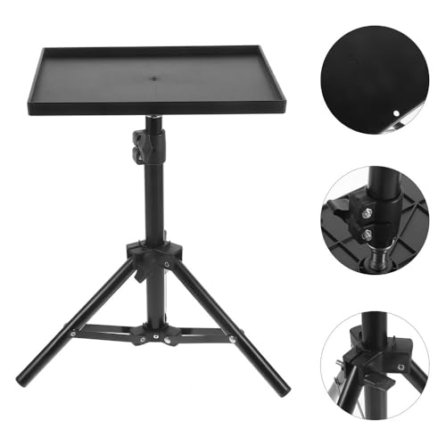 Soporte portátil extensible para proyector con trípode de viaje, base para altavoz, montaje con cabeza de bola para laptop, cámara DSLR y proyector de pared miniatura 3