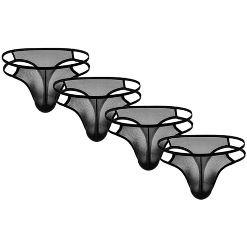 Summer Code Men's Thong G-String Mens Comfort Mesh Strechy Pouch Underwear Pack