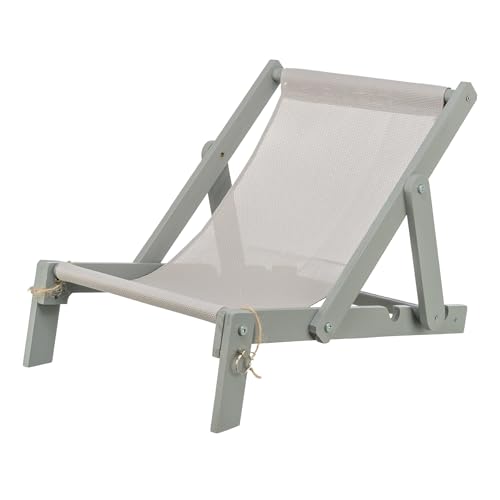 Trixie Sedia da spiaggia – Posizione per cani e gatti – Regolabile e pieghevole – Strong Edition – Grigio – 33 × 37 × 51 cm