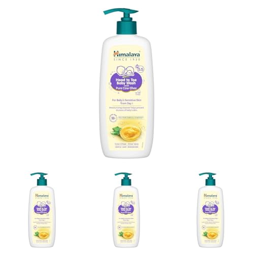 Image of Himalaya Head to Toe Baby Wash with Pure Cow Ghee 400ml | ph 5.5 | Aloe vera | Soap free | Safe for newborns | For baby's sensitive skin from day 1 | No Parabens | No Phthalates | No Sulphates | Pediatrician evaluated
