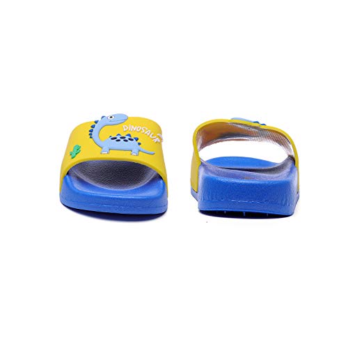 Image of MEMON Toddler Little Kids Dinosaur Beach /Pool /Shower Slides /Anti-Skid Home Bath Slippers /Cute Summer Outdoor Shoes for Girls and Boys