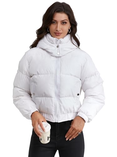 Hujoin Womens Waterproof Cropped Puffer Jacket - Stylish Black Winter Coat – Lightweight & Versatile for All Occasions – X-Small - Image 2
