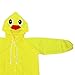 GLOGLOW Drying Supplies Cartoon Animal Design, Lightweight 200g, Adjustable Collar, for Outdoor Activities Children's Raincoat, Nan (Yellow)