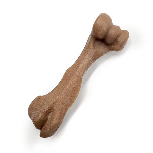 Nylabone Femur Bone Strong Chew Toy for Dogs Made with Real Bison & Venison, Durable Dog Chew Bones for Aggressive Chewers, Long-Lasting Flavor Keeps Dogs Busy, Large Dog Toys - Up to 50 lbs, 1 Count