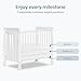 Dream On Me Violet 4-in-1 Convertible Mini Baby Crib in White, Pinewood, 1” Mattress Pad, 3 Mattress Heights, Converts to Mini Day Bed & Twin-Size Bed, GreenGuard Gold & BSA Certified