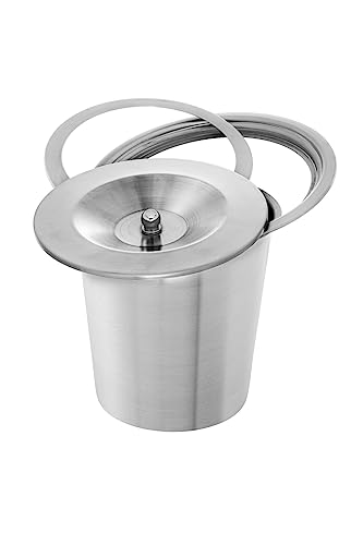 Cesta de Lixo Embutida 3 Litros Aço Inoxidável Escovado e Alumínio