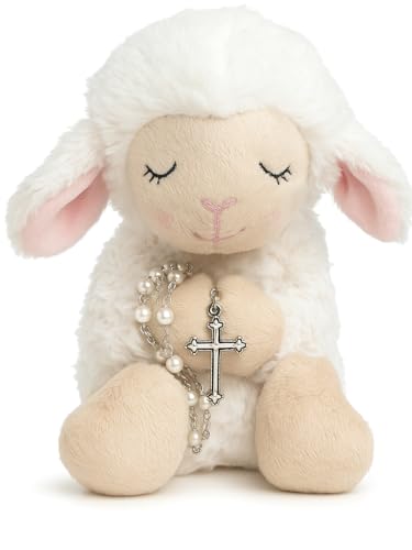 Blessed Plush Lamb with Rosary