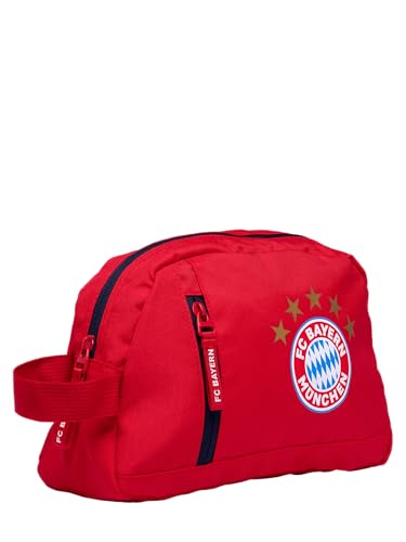 FC Bayern München Kulturbeutel I Waschbeutel I Kulturtasche Rot I Fußball