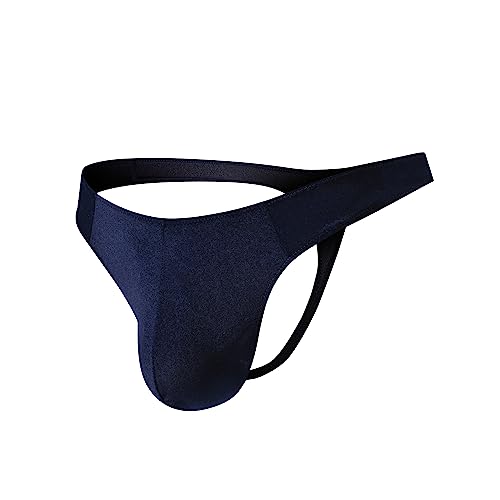 Men's Velvet Thong Sexy V-Cut,Enlarged Pouch Soft Breathable,Support T-Back