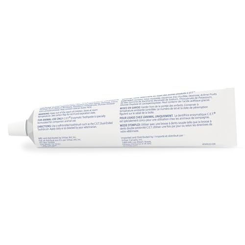 Image of Virbac C.E.T. Enzymatic Toothpaste| Tartar & Plaque Control for Fresh Breath | Pet Dental Care Toothpaste |Seafood Flavor, 2.5 oz