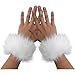 iiniim Retro 80s Style Plush Leg Warmers Stretchable Fuzzy Toppers for Aerobics Dance Fitness Vintage Fashion Enthusiasts White Set One Size