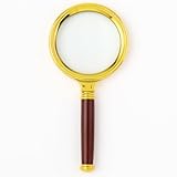 Lupa de Mão Luxo com Lente de Aumento 10x Zoom, 70mm, Ideal para Leitura, Escritório, Estudo Escolar, Profissionais, Detalhes Técnicos e Alta Precisão para Eletrônica