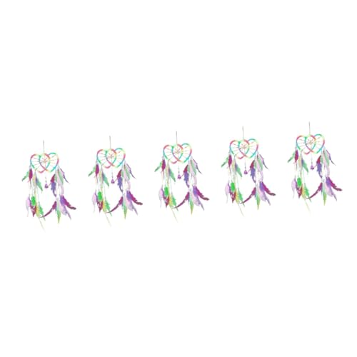 Atrapasueños de corazón Cabilock para pared: lote de 5 piezas para decoración interior de hogar 2