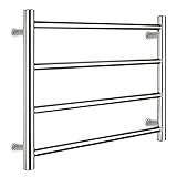 FANGXMF Konstante 4 Bar Handtuchwärmer, Badezimmer Wandmontiert 58W Elektrisch Badheizkörper Handtuchtrockner 304 Edelstahl Thermostat Schnellheizender Handtuchhalter,Bright,Hardwired