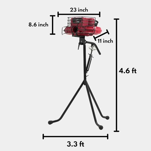 Furlihong 737BH Dual-Wheel Baseball Pitching Machine, Up to 95 MPH, Side-to-Side & Up/Down Angle Adjustment, Curveballs & Fastballs for Pro Players, Coaches, Adults & Youth (Red) - Thumbnail 5