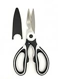 Durable Kitchen Scissors, Ultra Sharp Stainless Steel Scissors for Meat, Chicken, Fish, Vegetables, Multipurpose Food Scissors with Ergonomic Handle, Dishwasher Safe and Rustproof