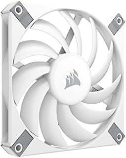 Corsair AF120 SLIM, 120mm PWM Fluid Dynamic Bearing Fan (Thin Profile for Small-Form-Factor Cases, Low-Noise, Up to 2000 RPM, Zero RPM Mode Support, Universal 120x15mm Sizing) Single Pack, White