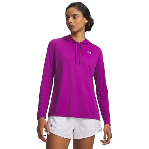 Under Armour Women's Velocity Hoodie, (514) Andromeda Purple / / Metallic Silver, X-Large