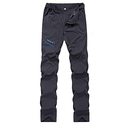 SUKUTU Hombre Pantalones Ligeros de montaña de Trekking de montaña de Secado rápido Impermeable de Escalada Senderismo Transpirable Aire Libre Pantalones