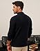 PJ PAUL JONES Mens Full Zip Sweater Fall Casual Stand Collar Zip Up Knit Long Sleeve Cardigan Sweaters Winter Fashion Cardigans Black M