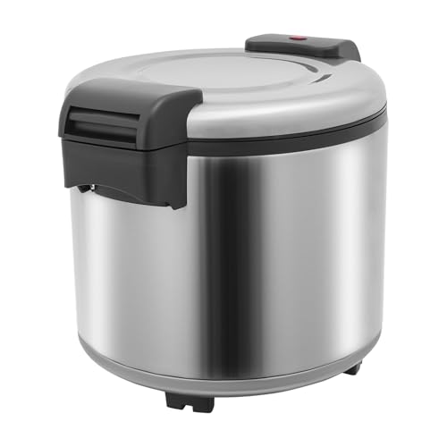 Catálogo de Calentadores de arroz Top 5. 42 Calentador de arroz eléctrico de 23 l, calentador de sopa comercial 110 V, 105 W, olla y cuchara interior antiadherente, ideal para sushi, restaurante, fiesta, uso familiar,...