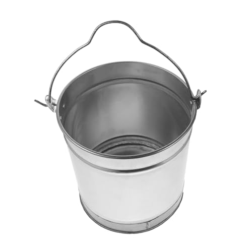 Seau étanche en métal rustique pour rafraîchir vos boissons lors des repas en plein air