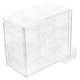 ABOOFAN Transparente Schubladen aufbewahrungsbox mit Fächern Multifunktionaler Tisch organizer für Schmuck Bürobedarf Make up und Bastelzubehör Stabil und Übersichtlich für Schreibtisch