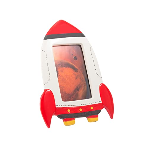 4X6 Picture Frame Rocket Design,Made Of Ceramic And High Definition Glass For Table Top Display And Wall Mounting Photo Frame White #TOP18