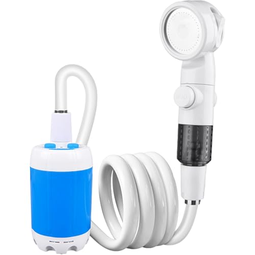 Douche de camping rechargeable USB avec pompe extérieure 2 niveaux