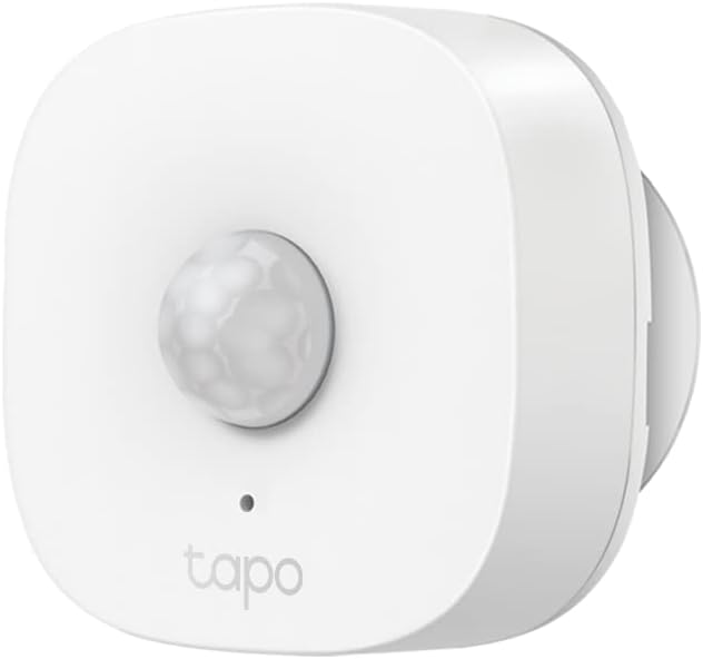 TP-Link Tapo T100 120° PIR Smart Motion Sensor with Motion-Activated Light, Energy Saving, Battery-Powered, Real-Time Notifications, Device Sharing