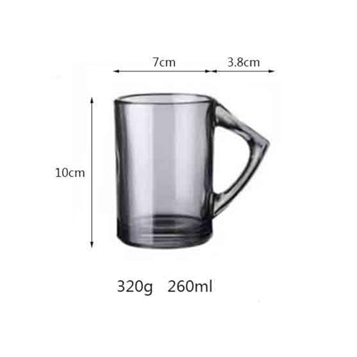 Tazas de vidrio con asa que no queman para café e infusiones 8 oz 2