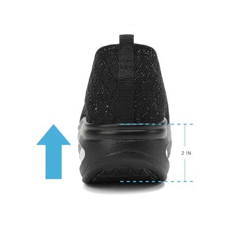 Image of RUIDENG Loafers for Women Comfortable | Women's Walking Shoes Everyday Working | 2 Inch Rocker Bottom