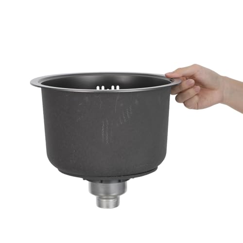 Fregadero mini redondo que evita fugas gracias al kit de desagüe 4