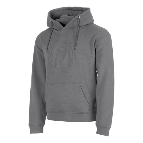 Quiet Please Crush Washed out Loose Fit Felpa con Cappuccio Uomini Grigio Chiaro