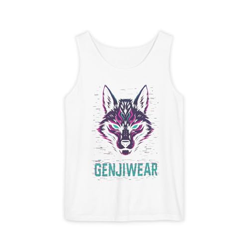 Wolf Graphic Unisex Tank Top, Trendy Summer Tee, Casual Fashion,