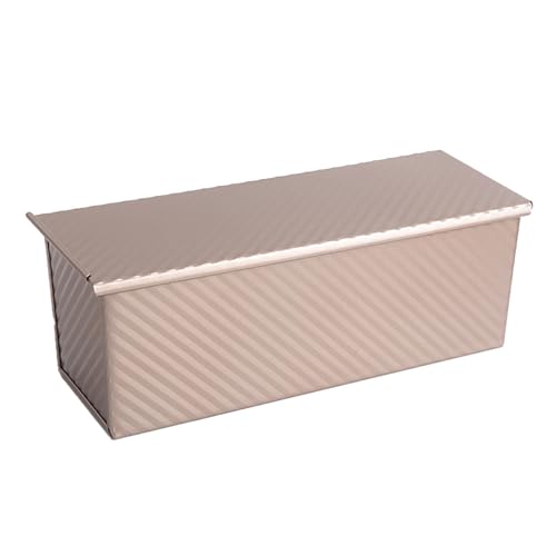 Cayanmydery Pullman Loaf Pan with Lid, 2.2 lb Dough Capacity Bakeware for Baking Bread, Carbon Steel...