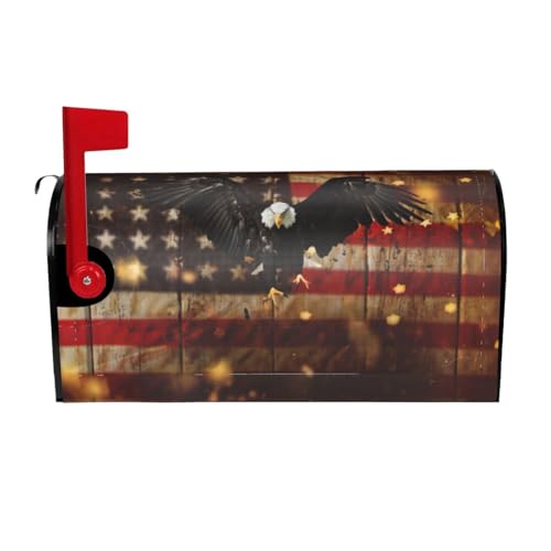 American Flag Stars Mailbox Cover,Magnetic Mailbox Cover,Letter Box Flap,Easy Install, No Tools,52.6x45.8cm