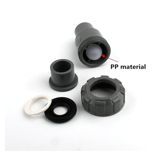 Válvula de retención de bola UPVC vertical blanca de 20mm de diámetro para tubería 5