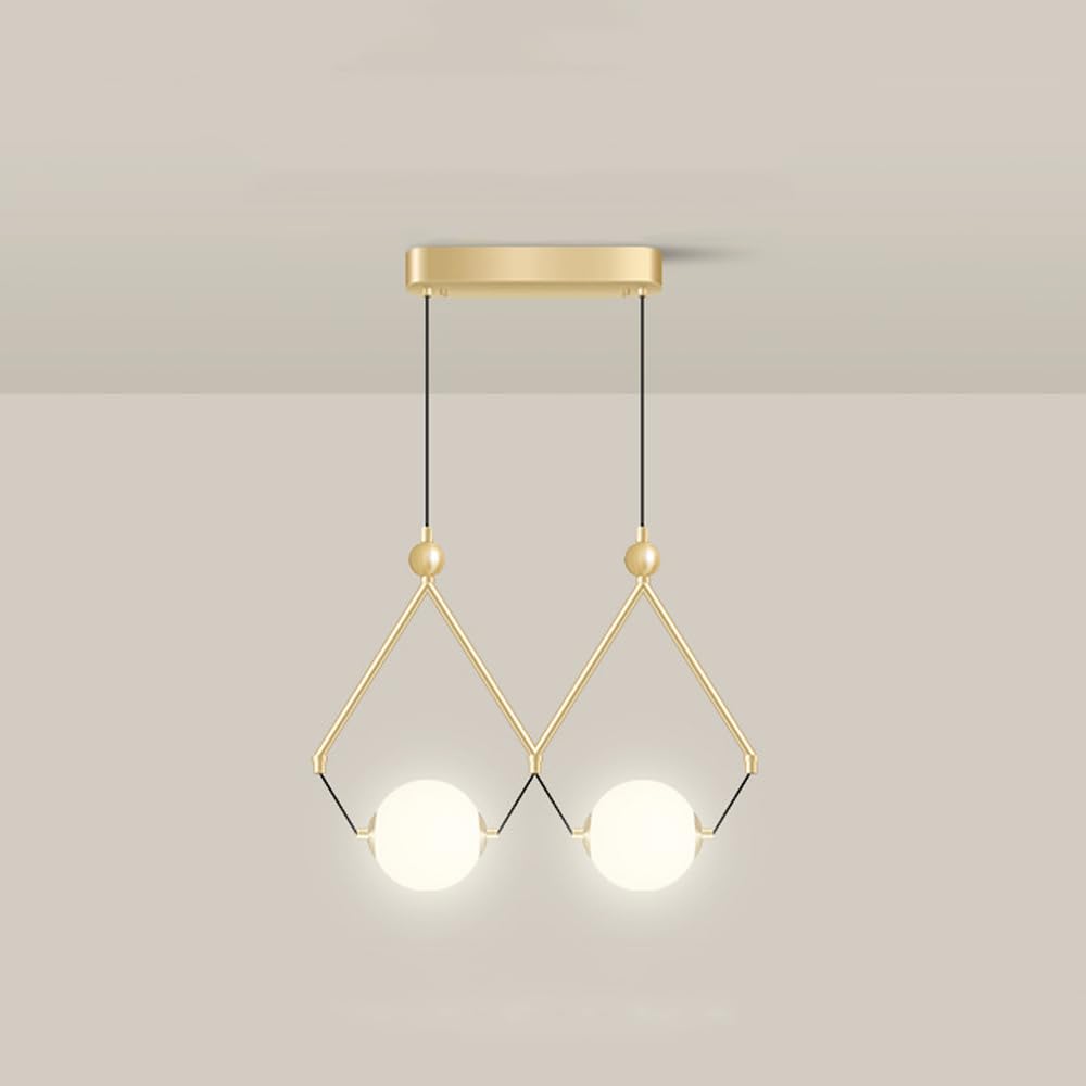 Lustre LED doré de luxe réglable pour salon élégant