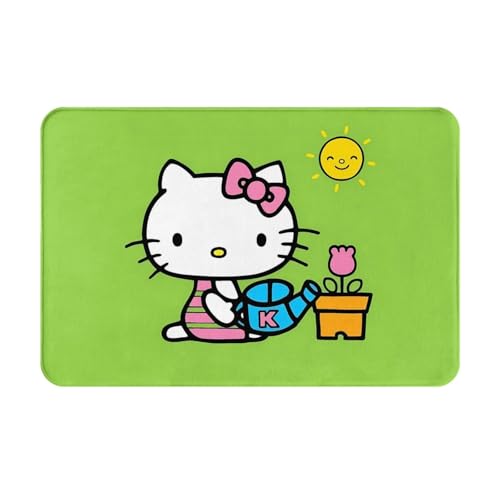 玄関マット ドアマット ハローキティ おしゃれ かわいい 漫画 キッチンマット バスマット 耐摩耗 滑り止め 洗える 吸水 人気 アニメ 四季通用 40x60cm