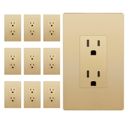 LIDER Decorator Receptacle Matte Gold Tamper-Resistant