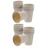 ABOOFAN 16 Stuks Bloempot Plastic Containers Kweekpotten Kunststof Plastic Kweekpotten Gereedschap Voor Het Planten Van Tuinen Sappig Multifunctioneel Hoge Taille Wastafel Wit