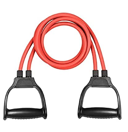 Double Toning Resistance Tube Pull Rope Elastic Rubber Exercise Band for Stretching, Workout, Home Gym and Toning with Heavy Quality D Shaped Handles with Workout Chart (B0BH4T2M8F) Amazon Price History, Amazon Price Tracker