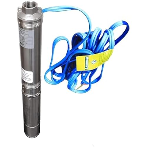 Pump, Deep Well Submersible Pump, 1 Hp, 230V, 33 Gpm, 207 feet, Stainless Steel, Long Life
