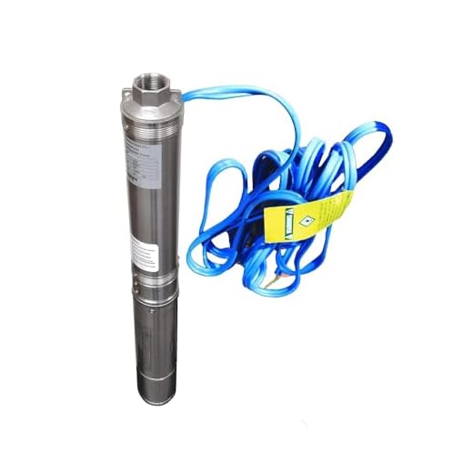 Hallmark Industries MA0414X-7 Deep Well Submersible Pump, 1 hp, 110V, 60 Hz, 33 GPM, 207' Head, Stainless Steel, 4"