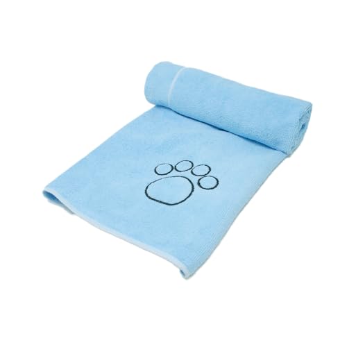 MILASIC ペット用タオル ブルー 超 吸水 速乾 犬 猫 お風呂 マイクロファイバー シャンプー 60×112cm 長方形 大判 シャワー 体ふき ドライタオル ブランケット 洗える 時間短縮 カラフル 大きめ 部屋干し バスタオル フェイスタオル