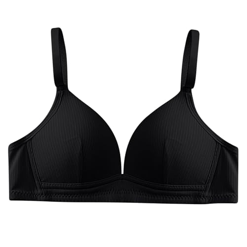 Bras for Girls & Teens 12-14, No Wires Cotton Developed Training Bras Adjustable Straps Breathable Soft Padded Bras