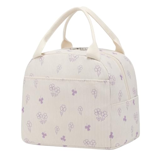 Nanxson 9.8L Cute Lunchbag Corduroy Insulated Lunch Tote Reusable Lunch Box