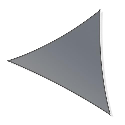 Toboli Vela ombreggiante triangolare 2,5x2,5x3,5m, grigio, traspirante, Parasole per giardino terrazzo
