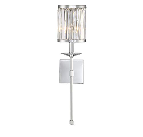 Savoy House 9-400-1-11 Ashbourne Clear Crystal Wall Sconce, 1-Light 60